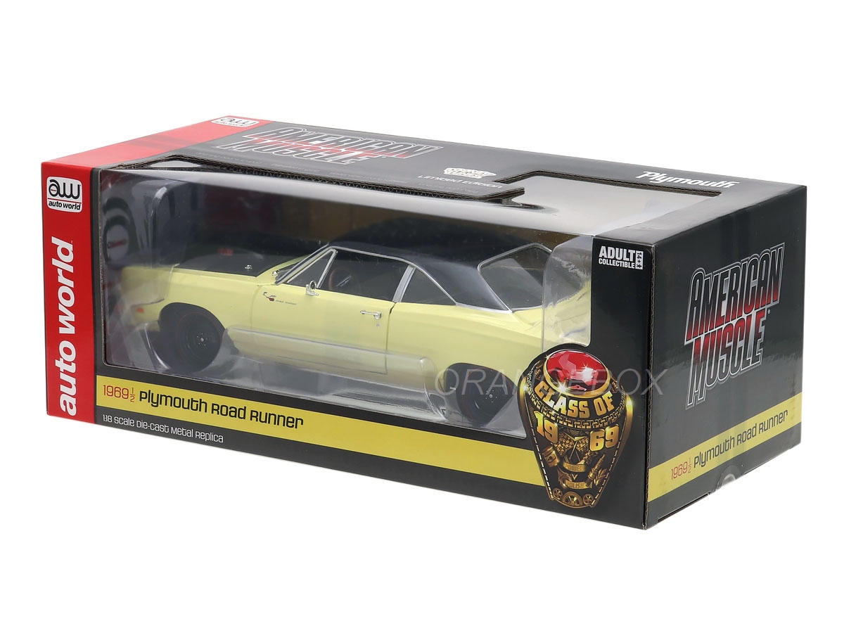Plymouth Road Runner 1969/5 Class of 69 1:18 Autoworld (com teto