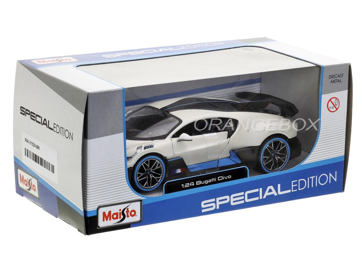 Bugatti Divo 1:24 Maisto Branco - 20 anos! Loja on-line de