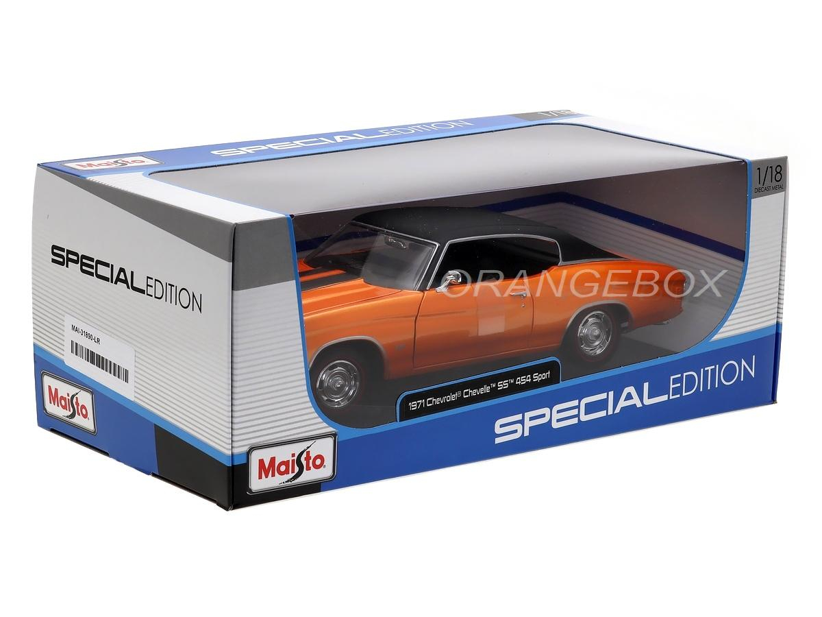 Chevrolet Chevelle SS 454 1971 Maisto 1:18 Laranja - 19 anos! Loja