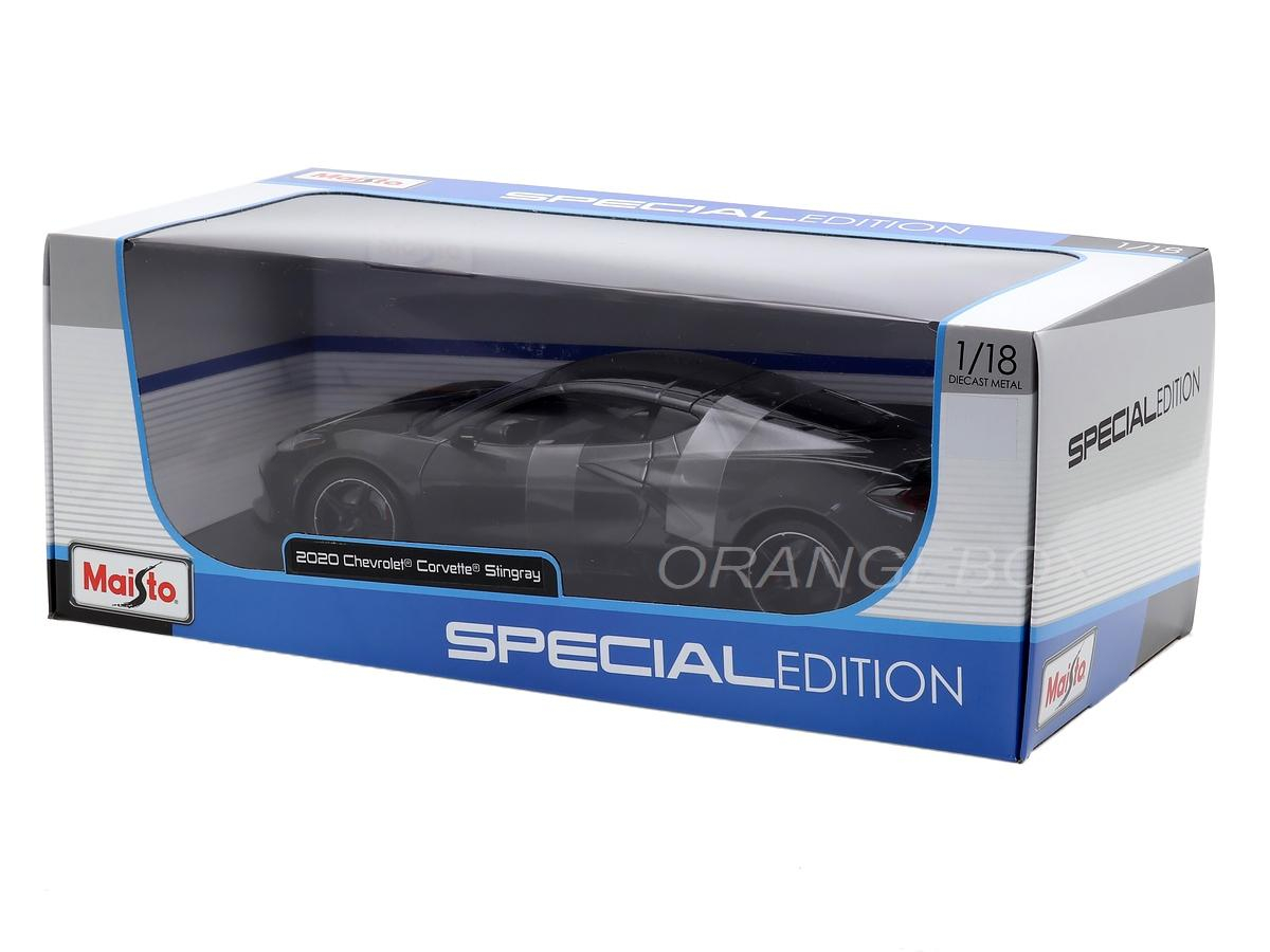 Chevrolet Corvette Stingray Coupe 2020 1:18 Maisto Cinza - 20 anos