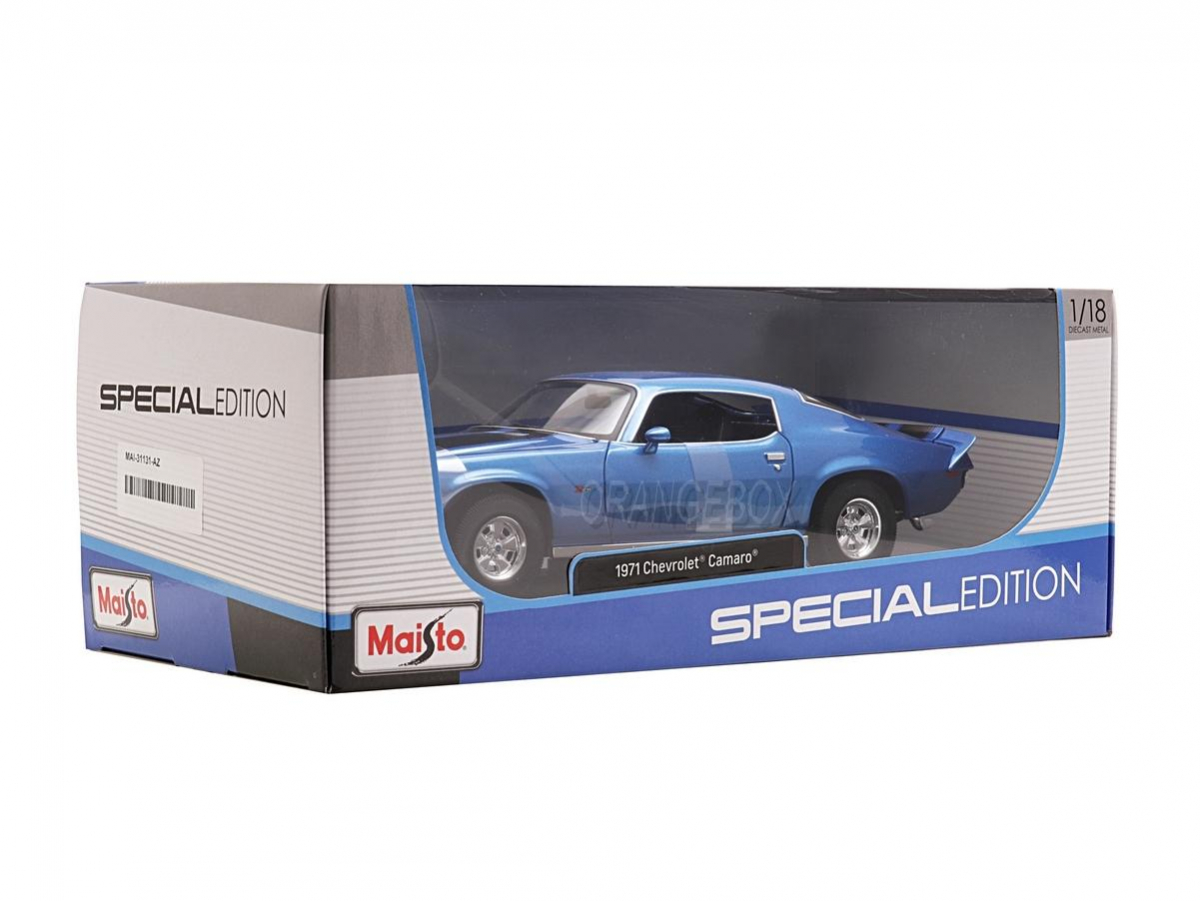 Chevrolet Camaro 1971 1:18 Maisto Azul - 20 anos! Loja on-line de
