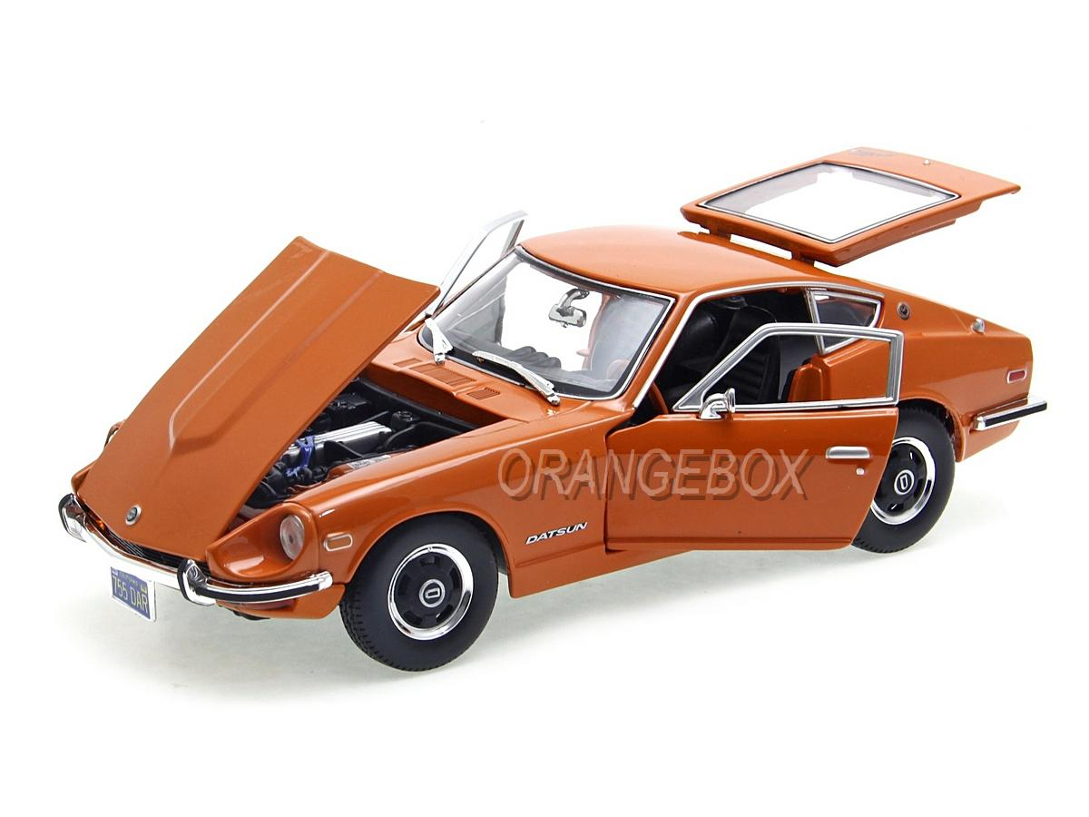 Datsun 240Z 1971 Orange – Maisto 31170 échelle 1:18, Miniature Métal