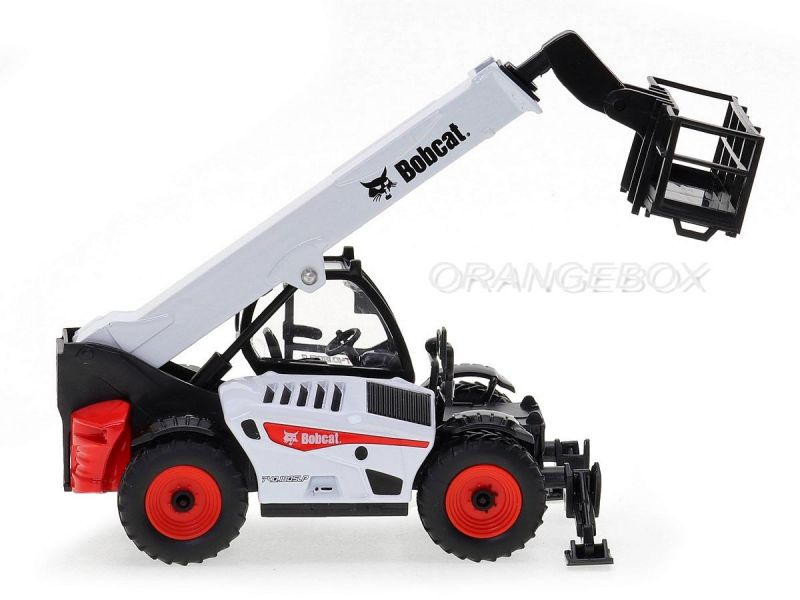 Chariot élévateur Miniature Bobcat T40.180 SLP - Échelle 1/50 - Blanc - Jouet Collection Construction - Pour Enfant à Partir De 3 Ans - Marque Burago