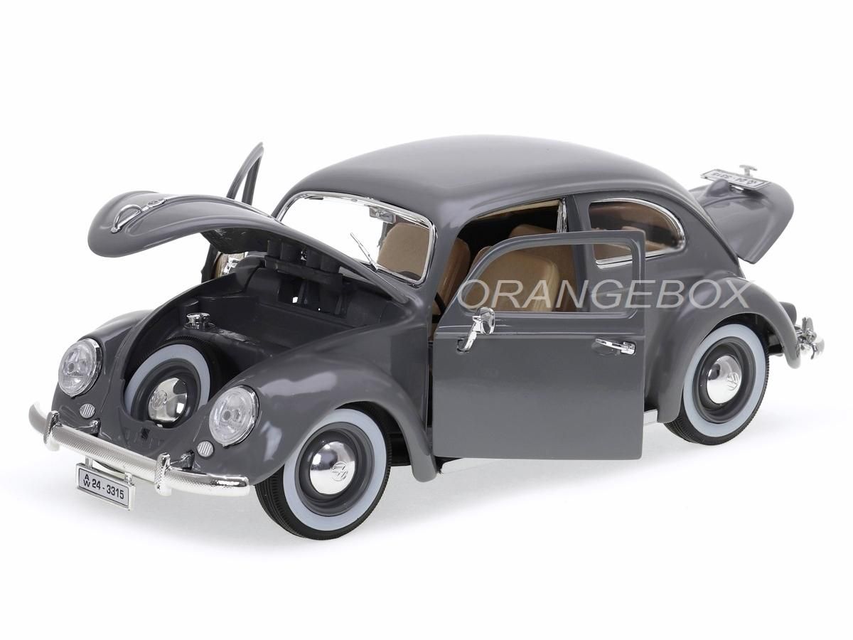 Volkswagen Fusca Kafer 1955 1:18 Bburago Cinza - 20 anos! Loja on