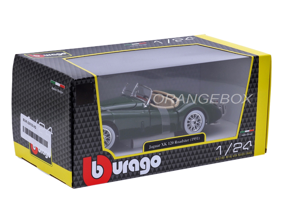 Jaguar XK120 Roadster 1948 Bburago 1:24 Verde - 19 anos! Loja on