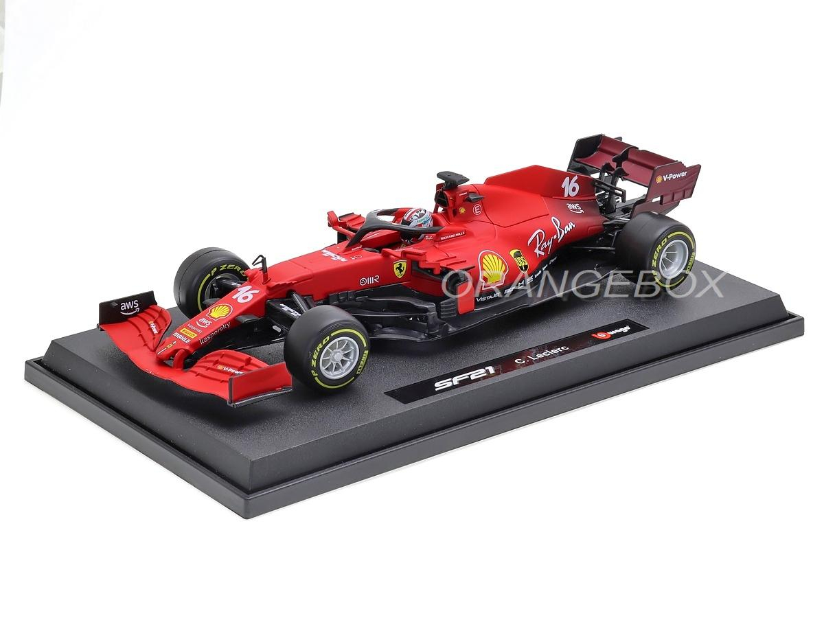 Fórmula 1 Ferrari SF21 Scuderia 2021 Charles Leclerc 1:18 Bburago