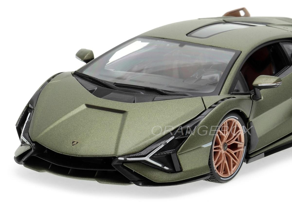 Lamborghini Sian FKP 37 Bburago 1:18 Matt Olive Green - 20 anos