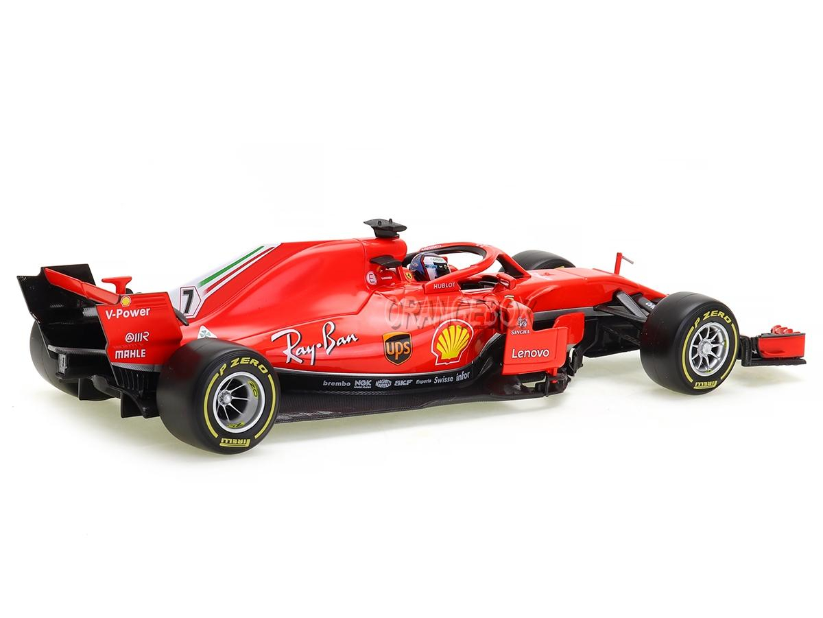 Fórmula 1 Ferrari SF71H N7 Kimi Raikkonen 2018 1:18 Bburago - 20