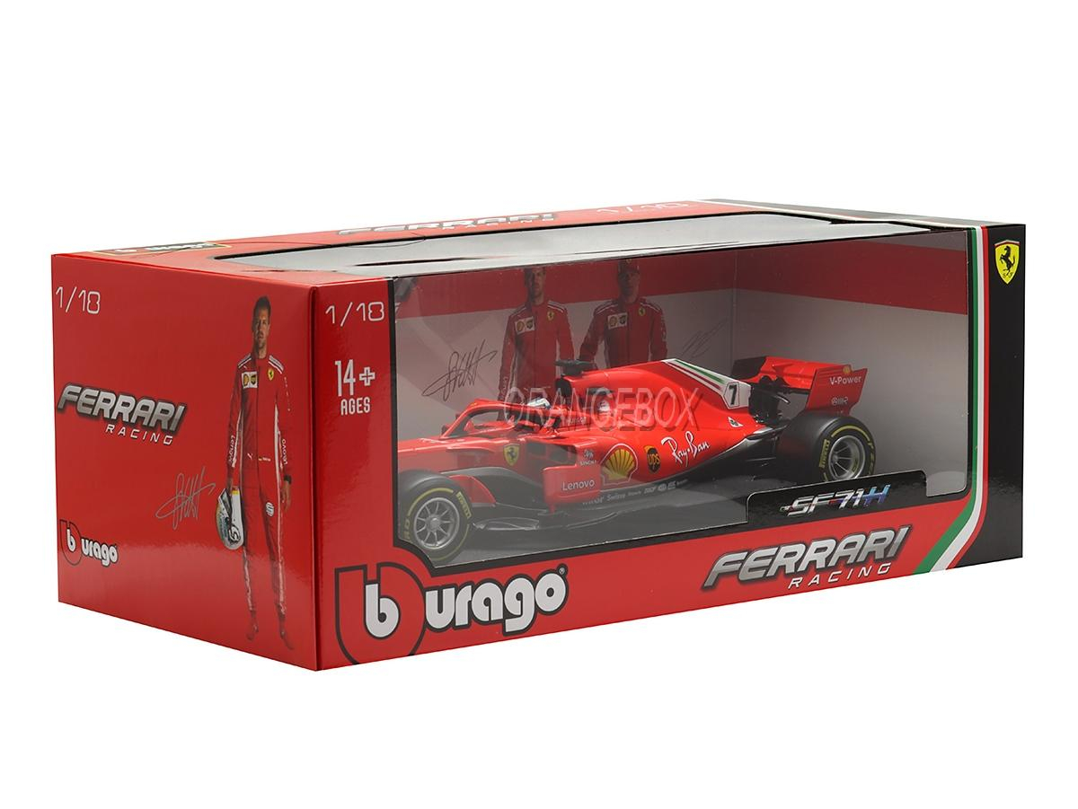 Fórmula 1 Ferrari SF71H N7 Kimi Raikkonen 2018 1:18 Bburago - 20
