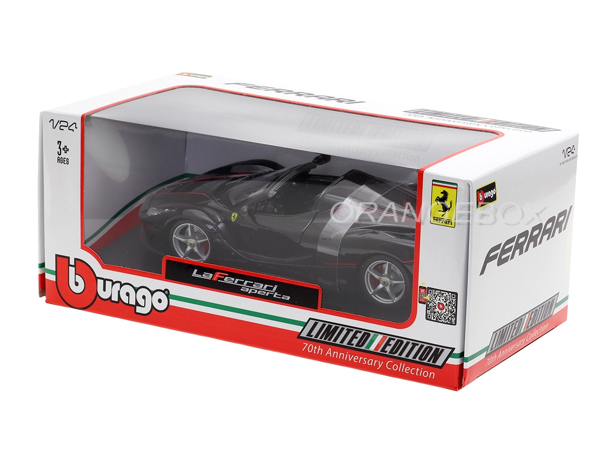 Ferrari Laferrari Aperta Bburago 1:24 Preto - 20 anos! Loja on