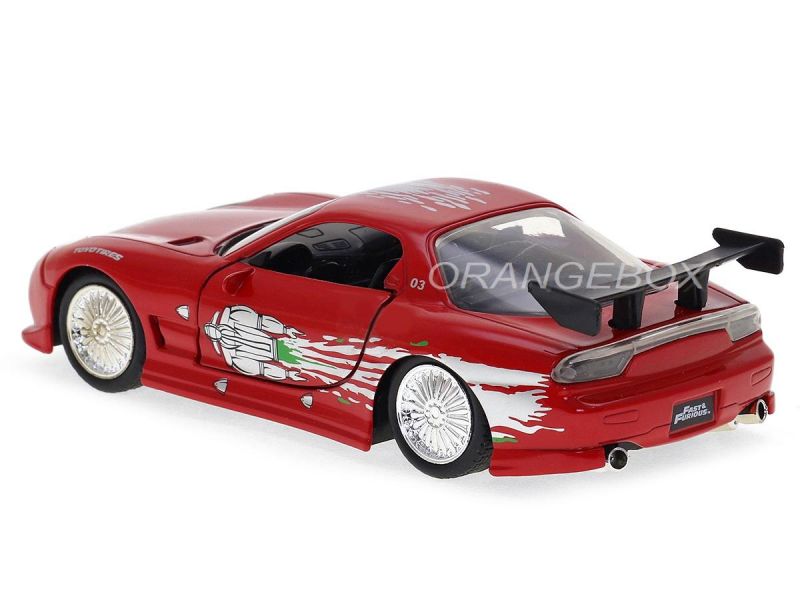 FAST AND FURIOUS Dom's Mazda RX-7 Rouge 1:32 Échelle Jada 98377 EUR 33
