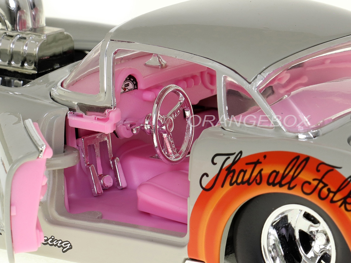 Chevrolet Corvette 1957 Looney Tunes Jada Toys 1:24 + Figura