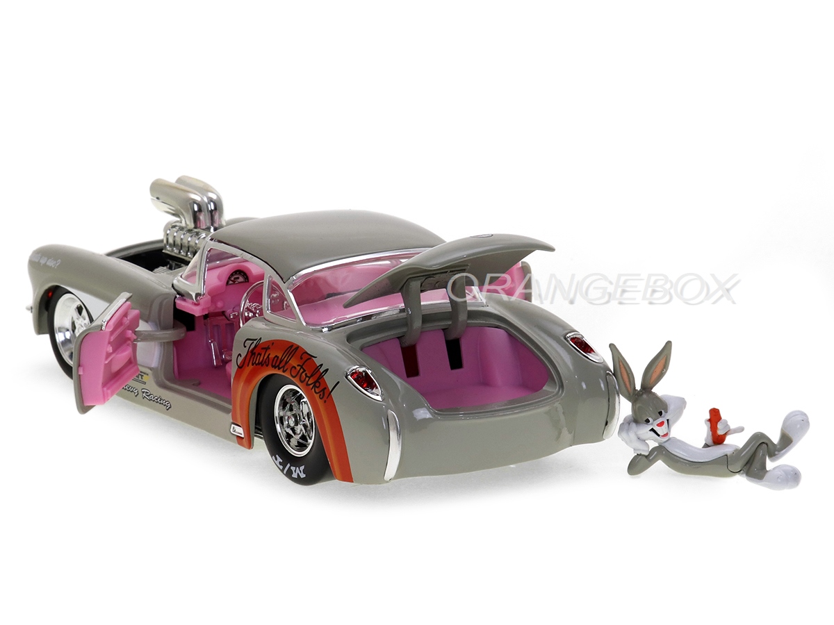 Chevrolet Corvette 1957 Looney Tunes Jada Toys 1:24 + Figura