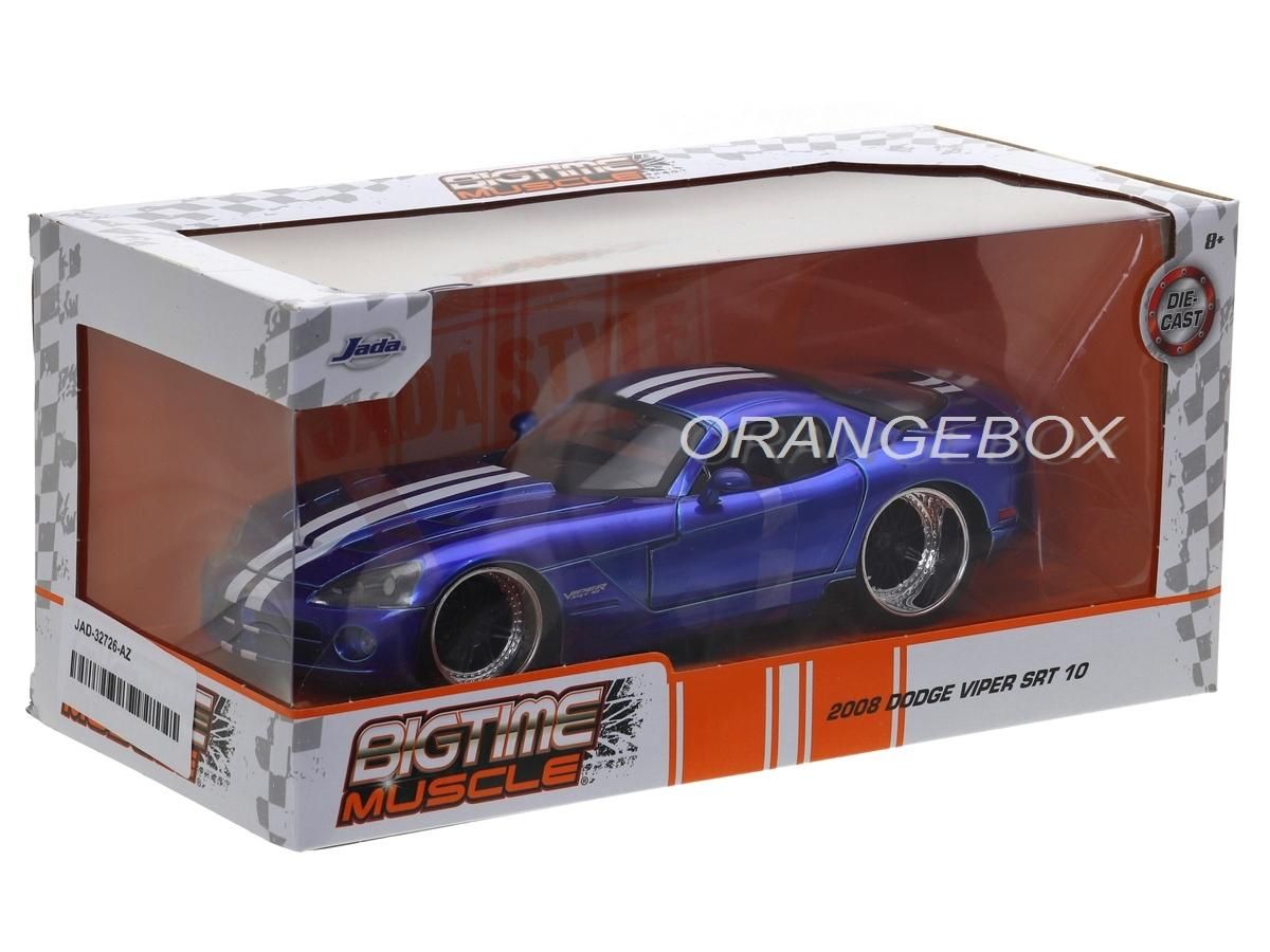 Dodge Viper SRT 10 2008 Jada Toys 1:24 Azul - 20 anos! Loja on