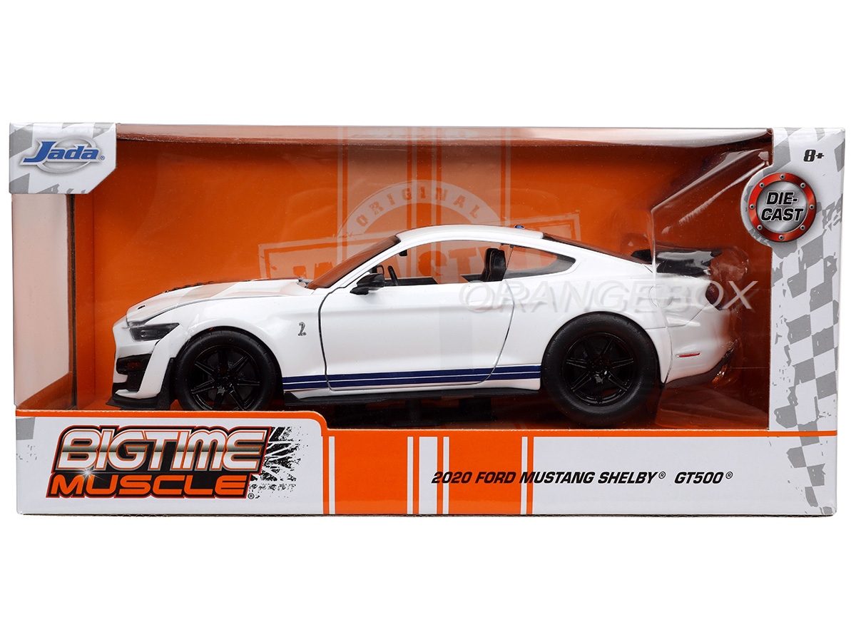 Ford Mustang Shelby GT500 2020 1:24 Jada Toys Branco - 20 anos