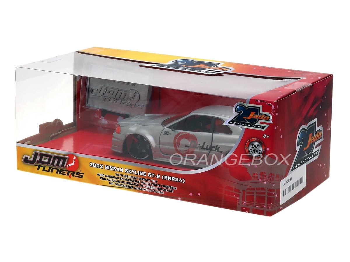 ミニカー NISSAN SKYLINE GT-R R34 jadatoys Nissan Skyline GT-R R34 Azul Velozes e Furiosos 1:24 Jada