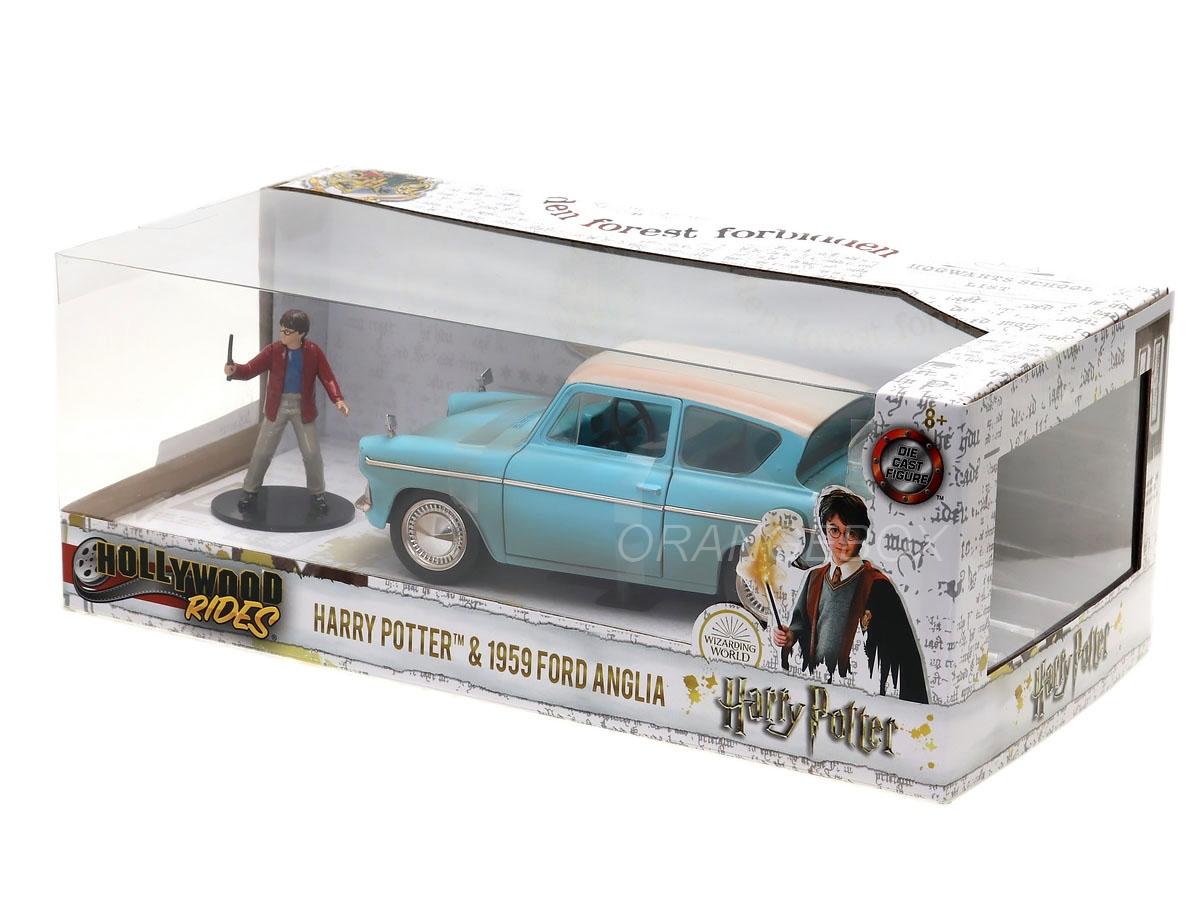 Ford Anglia 1959 Jada Toys 1:24 + Figura Harry Potter - 20 anos