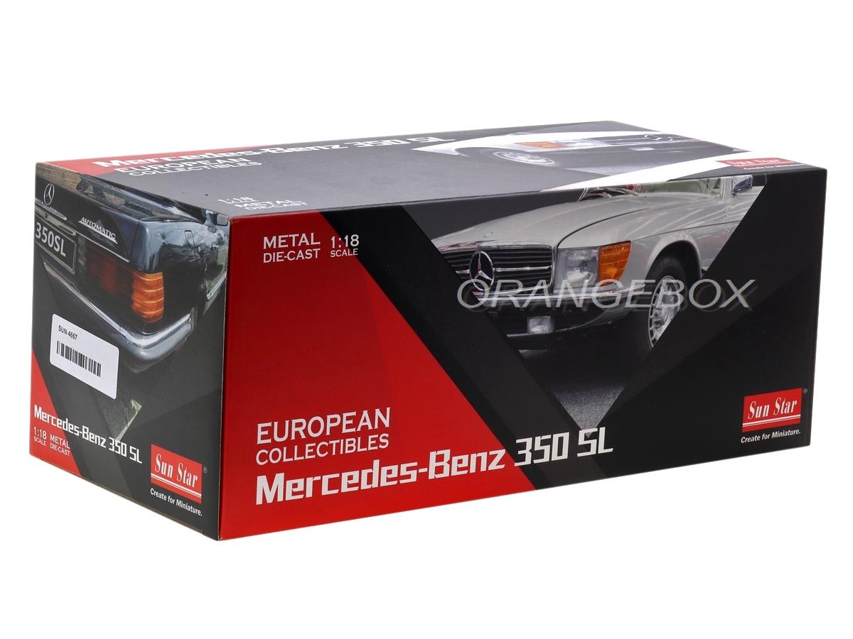 Mercedes Benz 350 SL 1977 Hard Top Sunstar 1:18 Creme - 19 anos