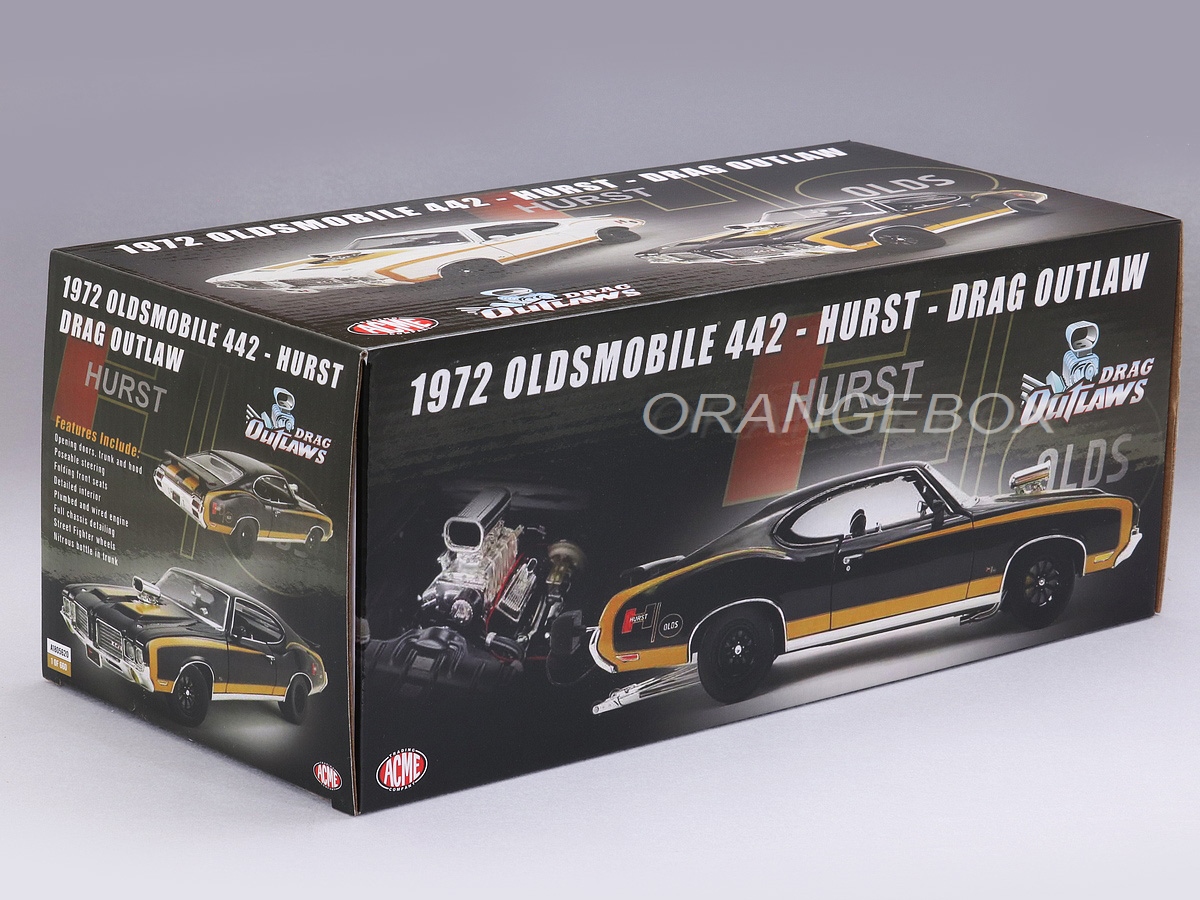 Oldsmobile 442 1972 Hurst Drag Outlaw Edição Limitada 1:18 Acme