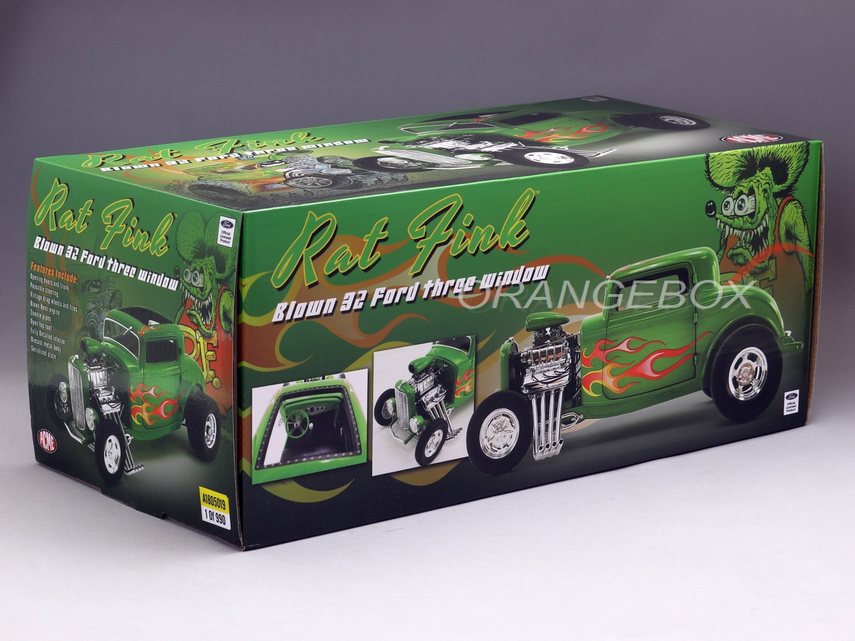Ford 1932 3 Janelas Hot Rod Rat Fink Edição Limitada 1:18 Acme