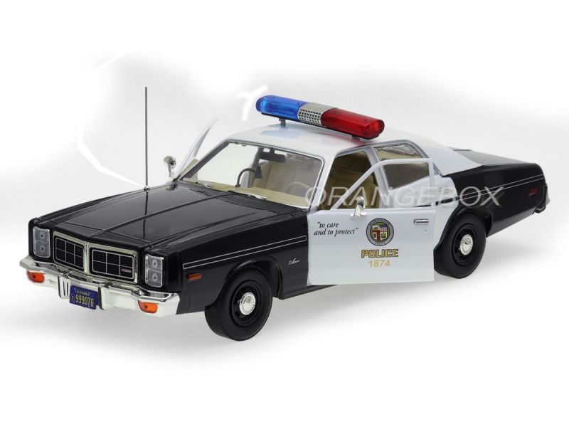 KK Scale Modellauto Dodge Monaco Bluesmobile Look-alike 1974 Schwarz Weiss Mit Lautspreche Massstab 1 18 S057w0u1