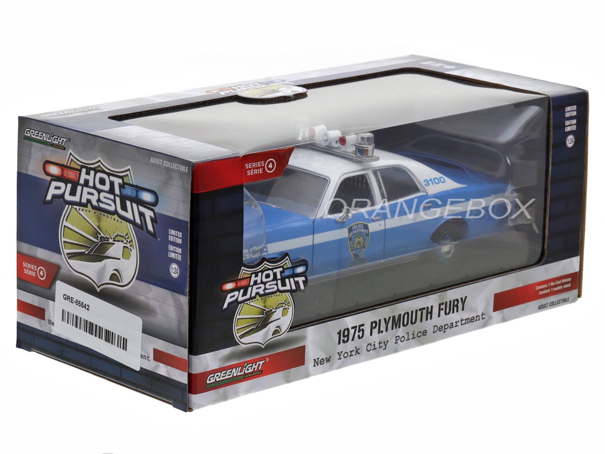 Plymouth Fury 1975 NYPD 1:24 Greenlight - 20 anos! Loja on-line de
