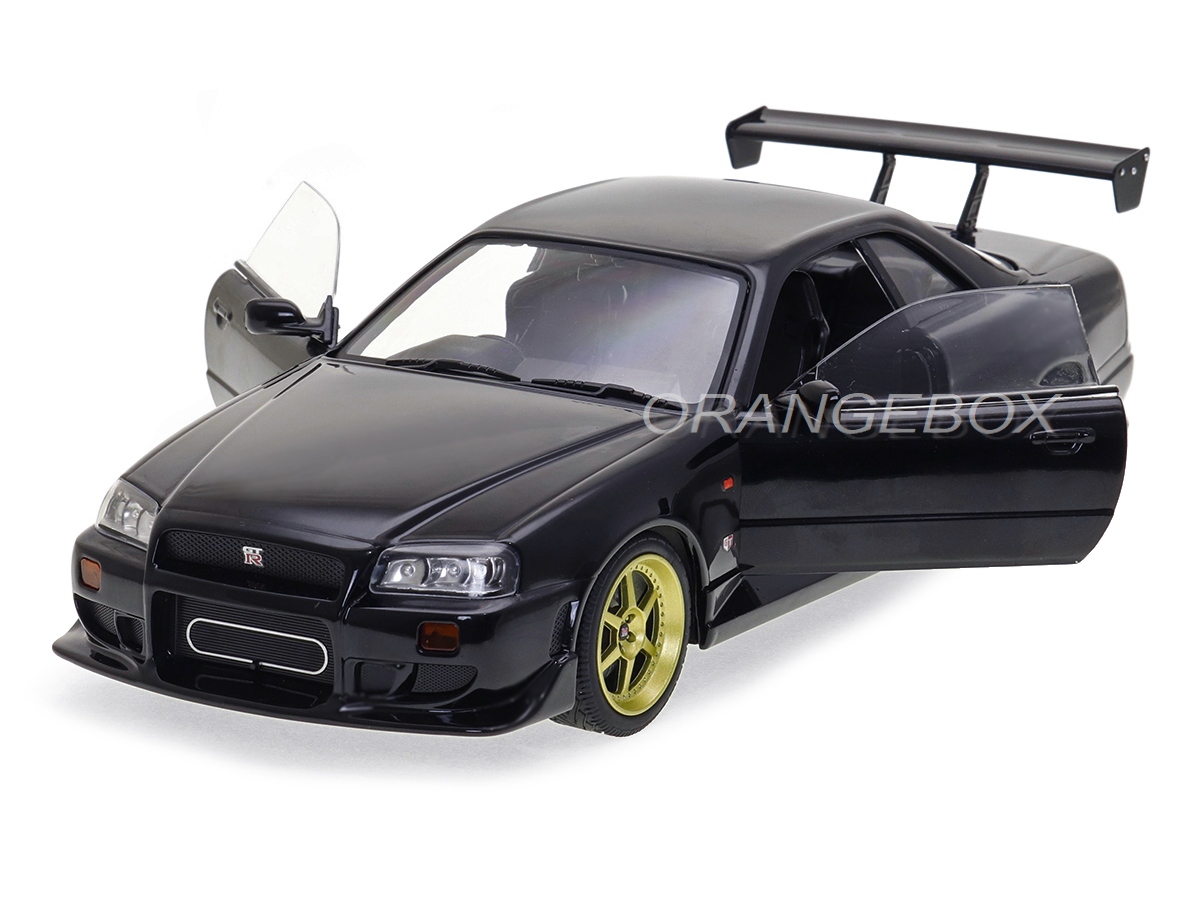 Nissan Skyline GT-R (R34) 1999 1:18 Greenlight Preto - 19 anos