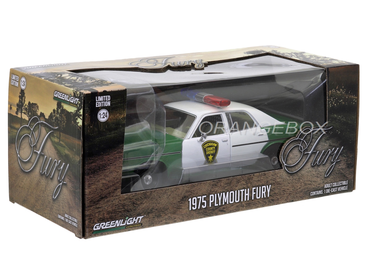Plymouth Fury 1975 Chickasaw County Sherif 1:24 Greenlight - 20