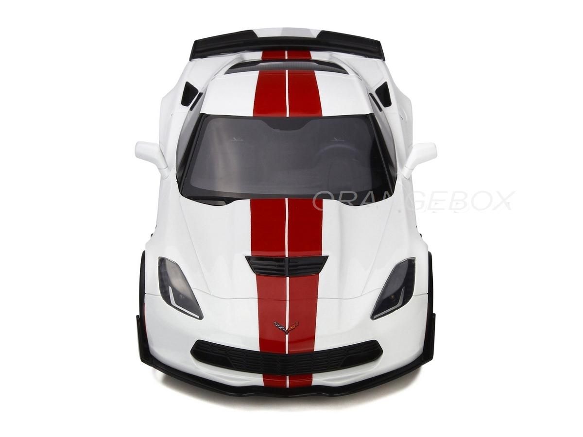 GT SPIRIT 1/18 シボレーコルベット C7 Z06 ホワイト/レッド Chevrolet Corvette C7 Z06 2017 1:18 GT Spirit - 20 anos! Loja on
