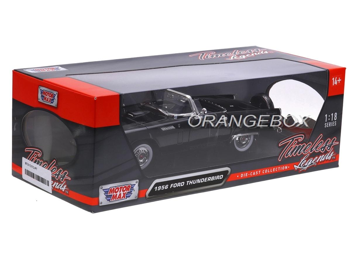 Ford Thunderbird 1956 1:18 Motormax Preto - 19 anos! Loja on-line
