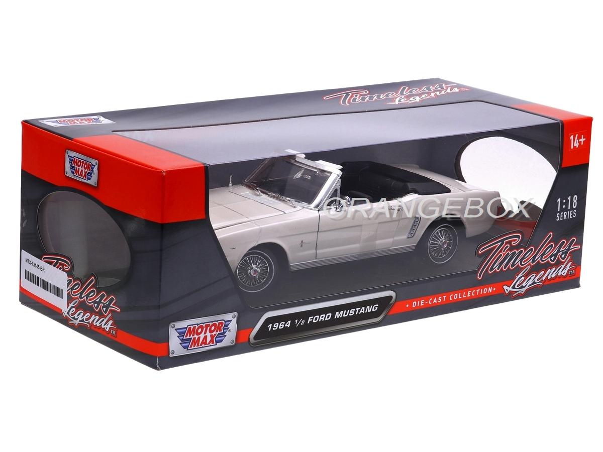 Ford Mustang 1/2 Convertible 1964 1:18 Motormax Branco - 19 anos