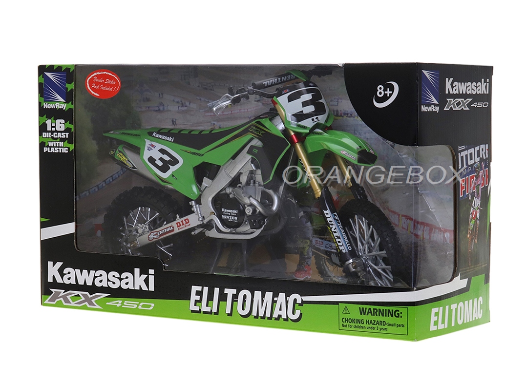Kawasaki KX450 Race Team Bike 2019 (Eli Tomac) New Ray 1:6 - 20