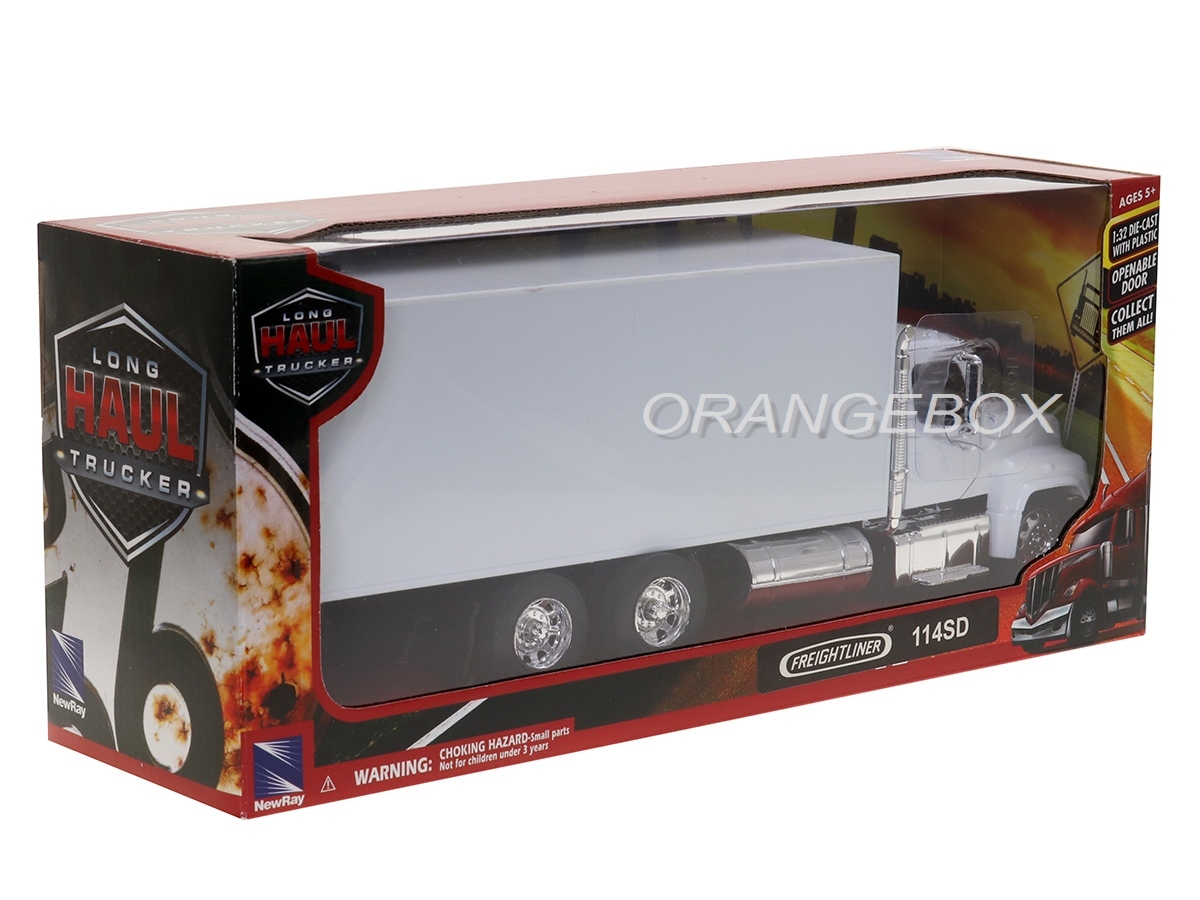 Caminhão Freightliner 114SD Baú 1:32 New Ray - 20 anos! Loja on