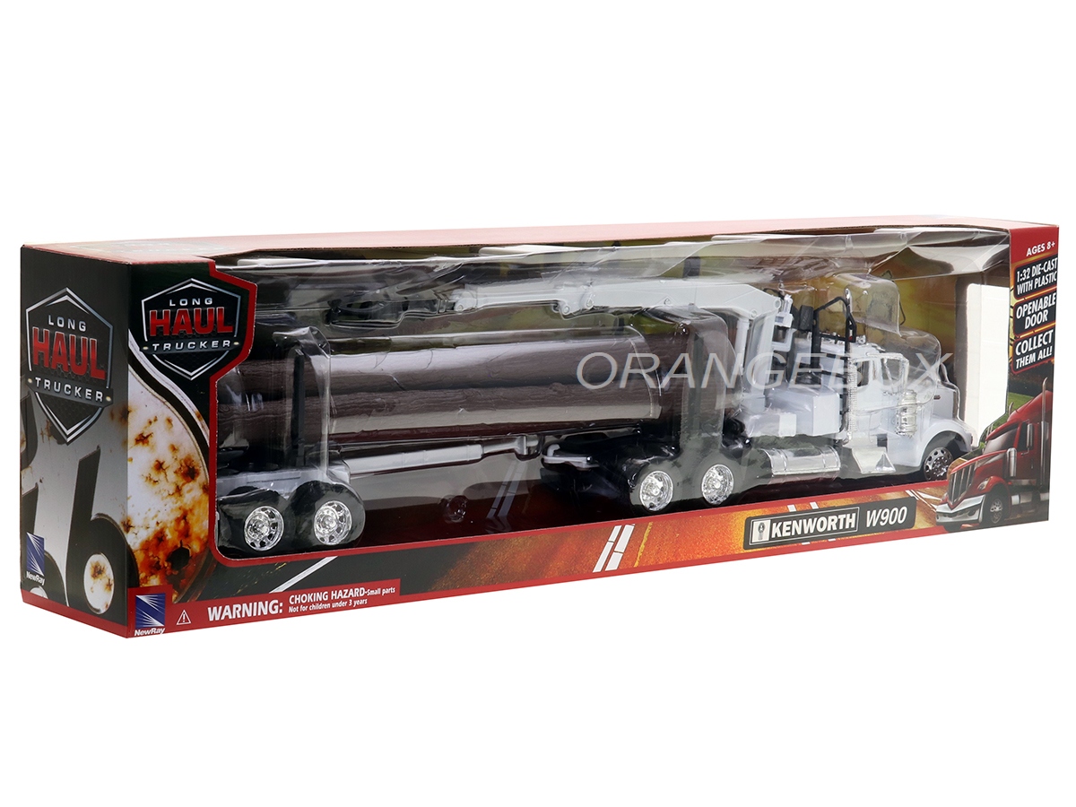 Caminhão Kenworth W900 Munk + Carreta e Madeira 1:32 New Ray - 20