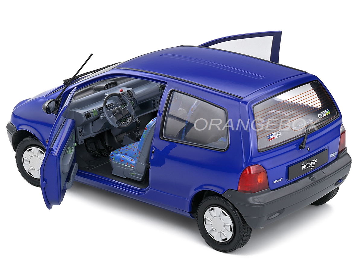 Voiture Miniature SOLIDO Renault Twingo MK1 1993 - Échelle 1/18, Bleu Outre Mer, Métal - Modèle De Collection
