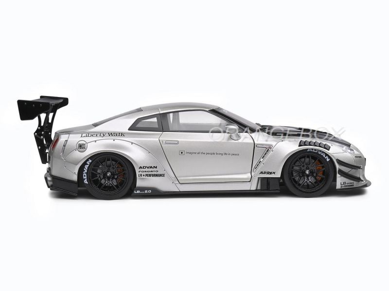 Nissan GT-R (R35) 2020 Liberty Walk Body Kit 2.0 1:18 Solido Cinza