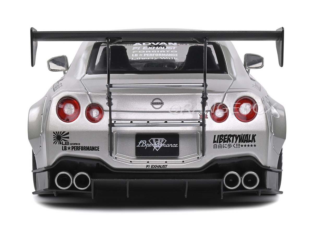 Nissan GT-R (R35) 2020 Liberty Walk Body Kit 2.0 1:18 Solido Cinza
