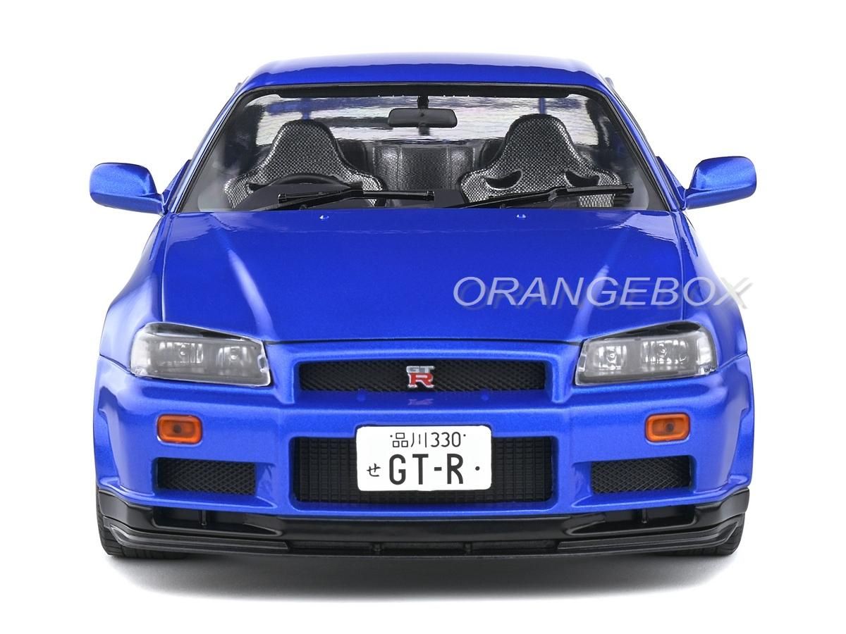 Nissan Skyline GT-R (R34) 1999 1:18 Solido Azul - 20 anos! Loja on