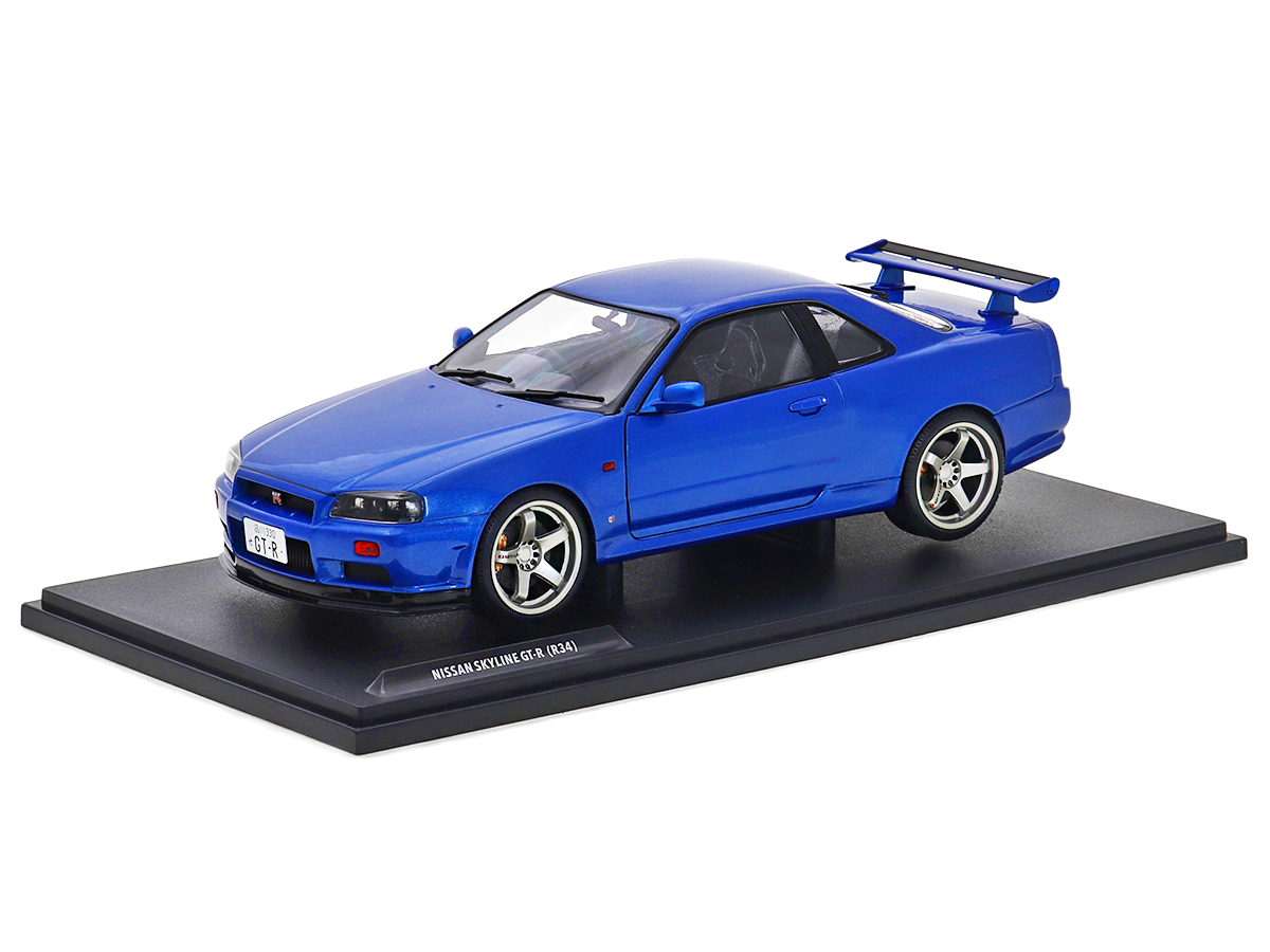 Nissan Skyline GT-R (R34) 1999 1:18 Solido Azul - 20 anos! Loja on