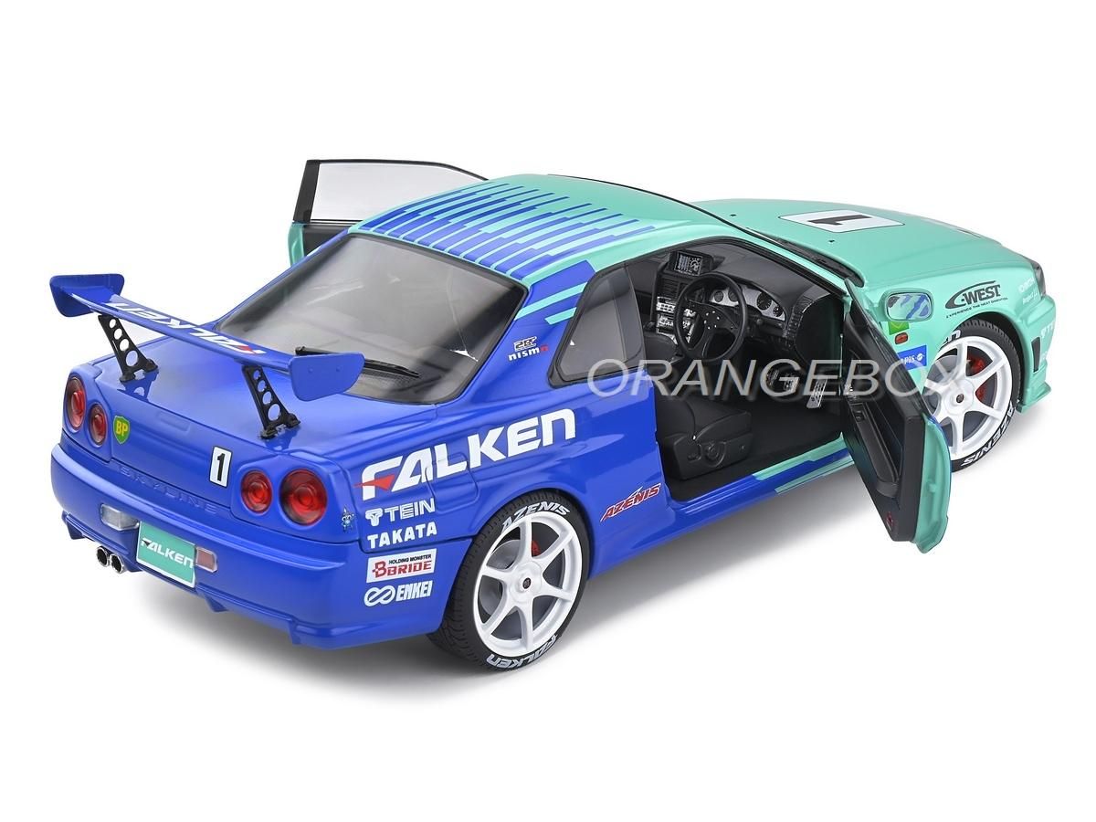 Nissan Skyline GT-R (R34) 1999 JGTC 2001 1:18 Solido - 19 anos