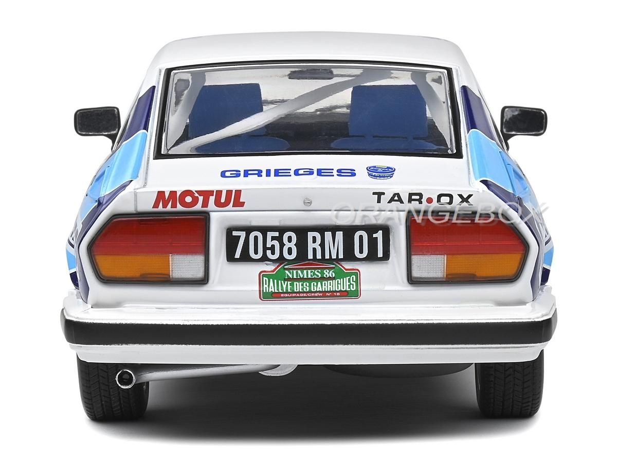 Modèle Réduit Alfa Romeo GTV6 Rallye Des Garrigues 1986 - échelle 1/18 Solido, Métal/plastique, Neuf