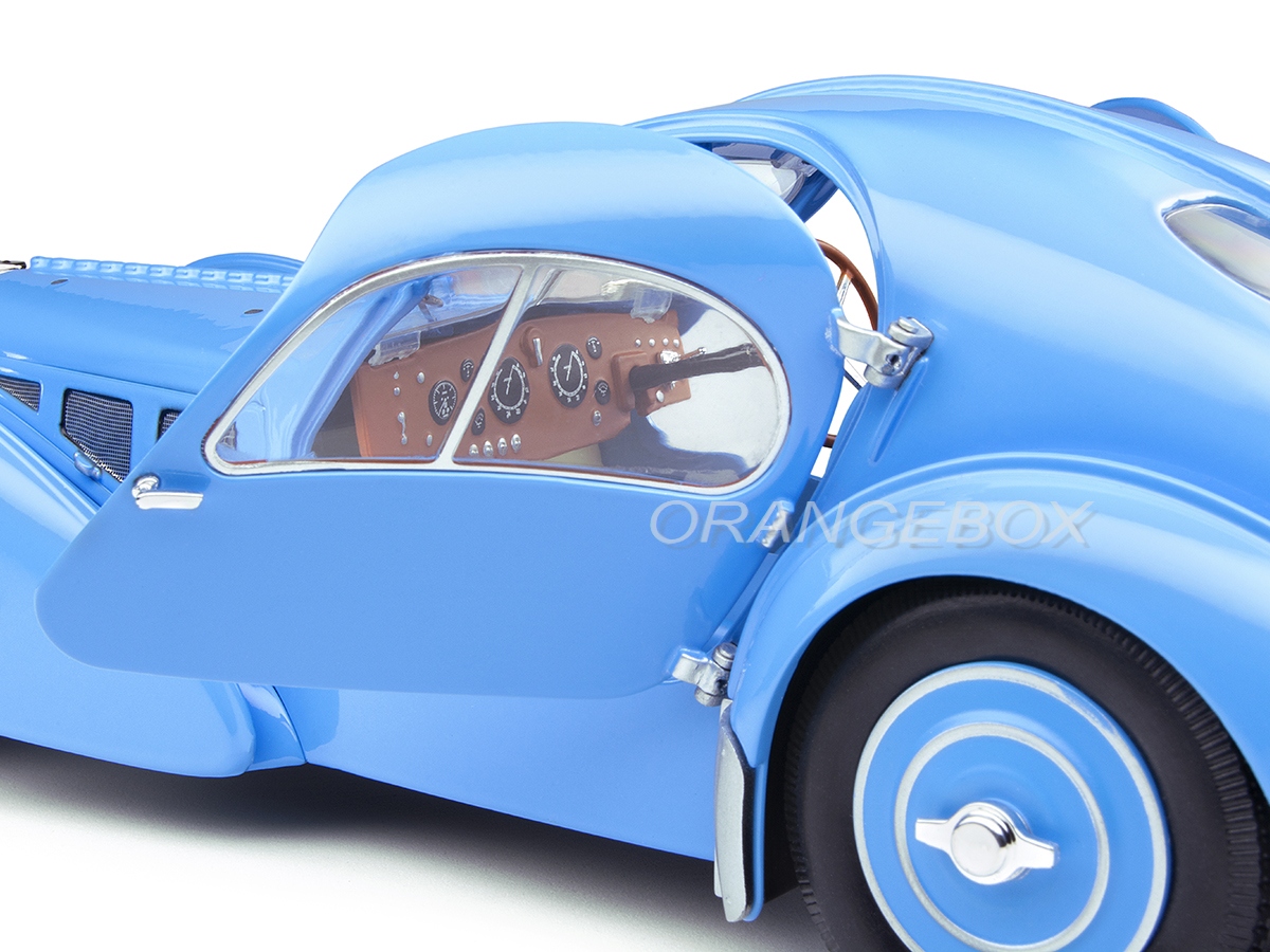 Bugatti Type 57 SC Atlantic T35 1937 1:18 Solido Azul - 20 anos