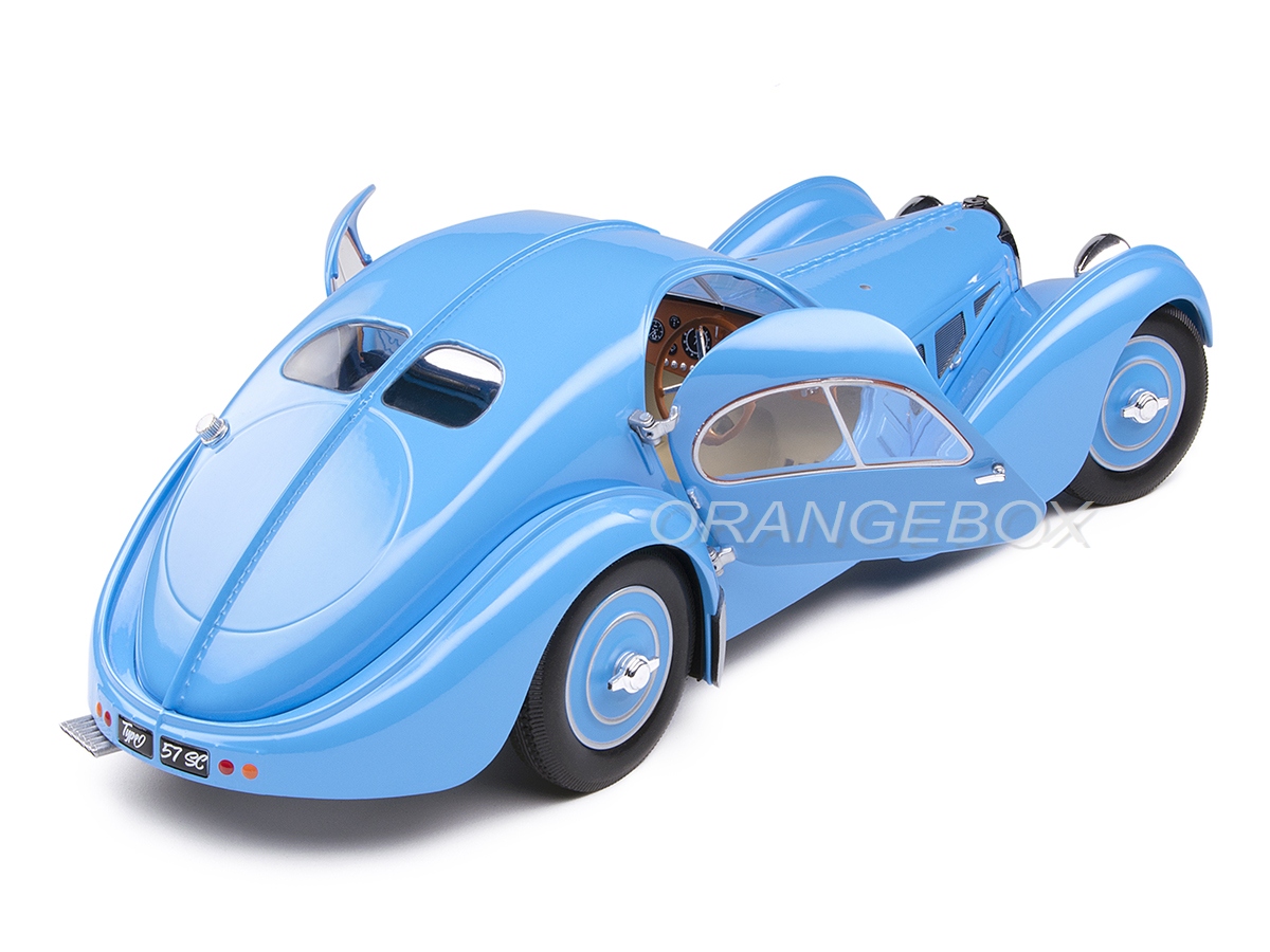 Bugatti Type 57 SC Atlantic T35 1937 1:18 Solido Azul - 20 anos