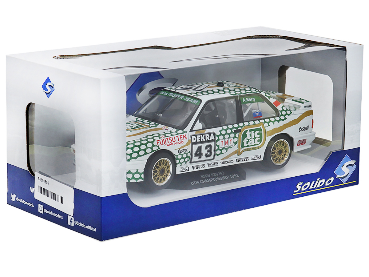 BMW E30 M3 DTM 1991 Dekra 1:18 Solido - 19 anos! Loja on-line de