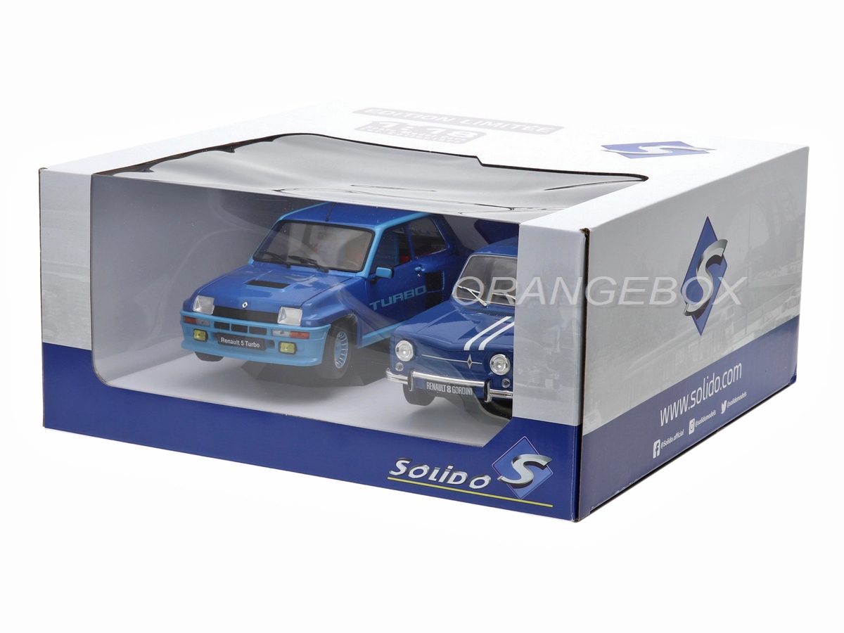 Pack Renault R5 Turbo + Renault R8 Gordini 1:18 Solido - 20 anos