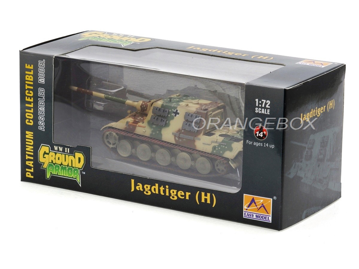 【美品】digne jacquard tank Tanque Jagdtiger (H) s.Pz.Jag.Abt.653 1:72 Easy Model - 20 anos