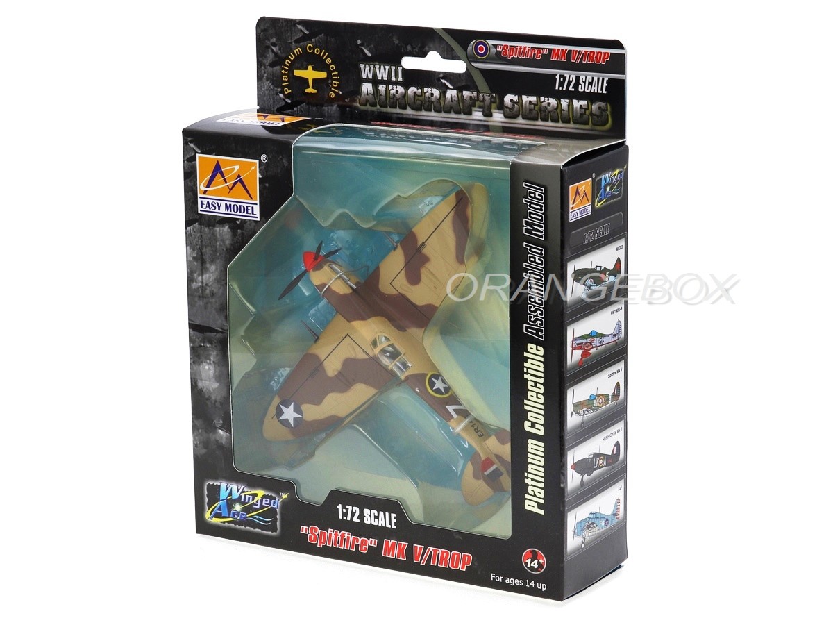 Avião Spitfire MK V/Trop USAAF 2FS 1943 1:72 Easy Model - 20 anos