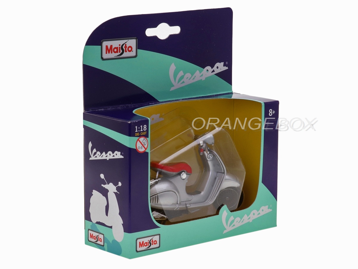 Altaya 1/18 Scale #12 - Piaggio Vespa 946 Bellissima 2014 Couleur Argent - Miniature Diecast Occasion