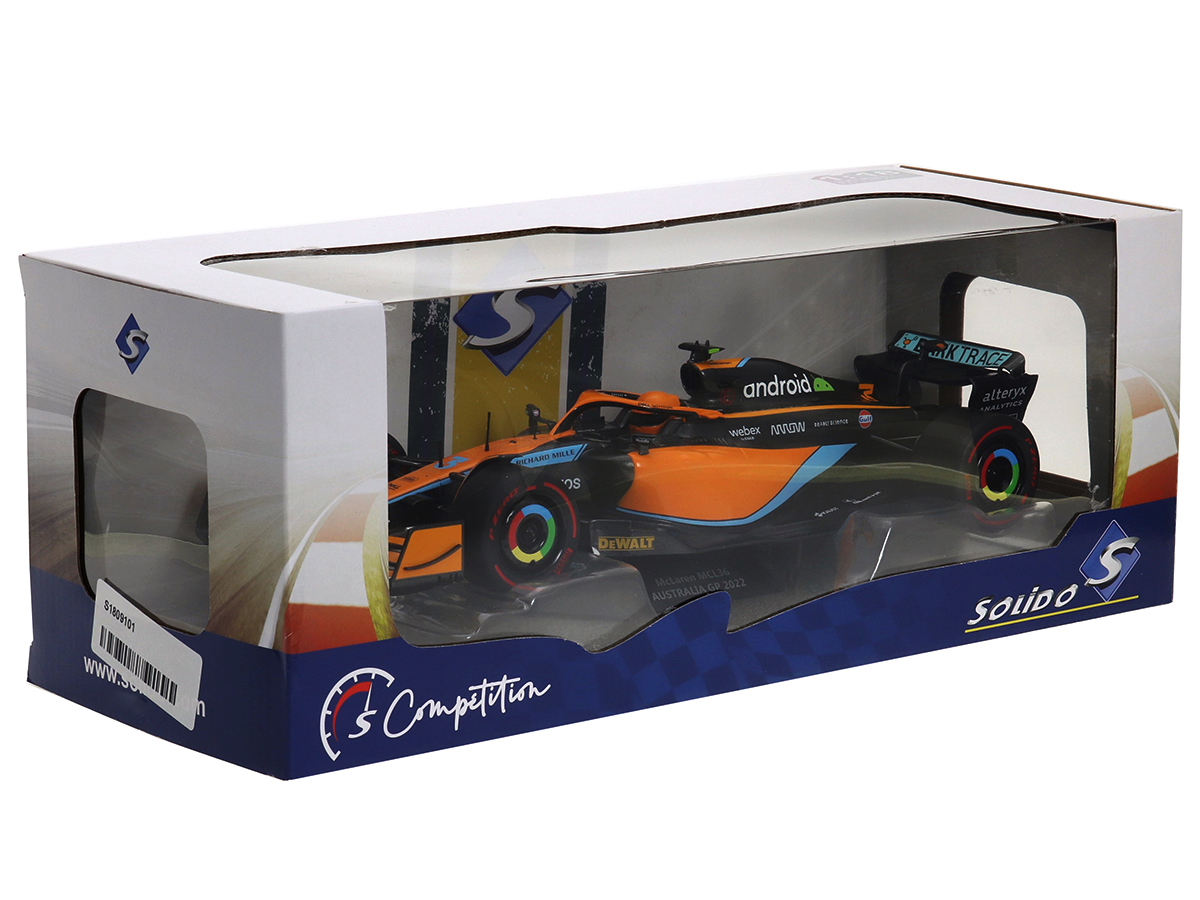 Fórmula 1 McLaren MCL36 Ricciardo Gp Australia 2022 1:18 Solido