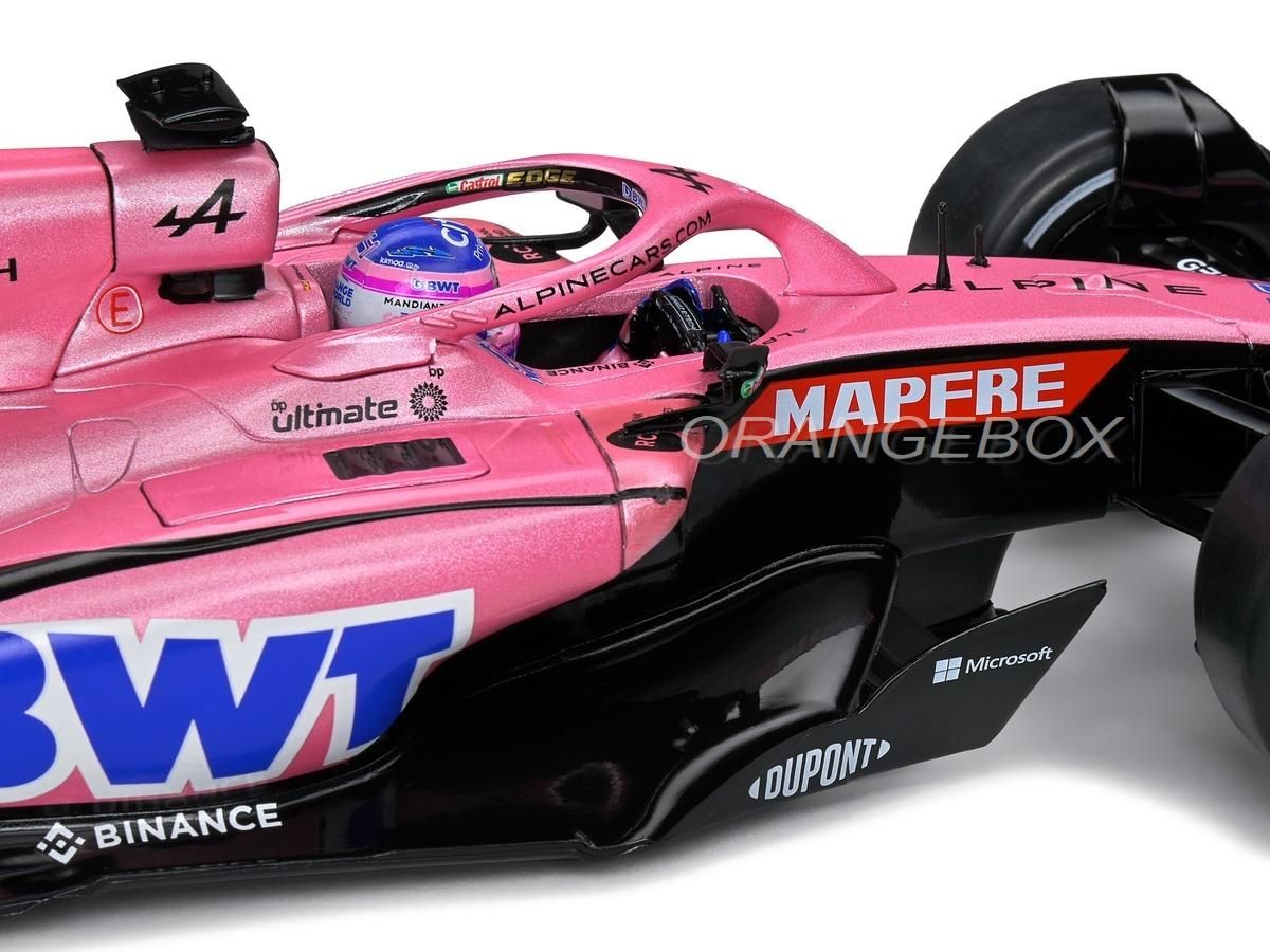 Fórmula 1 Alpine A522 Fernando Alonso Gp Bahrain 2022 1:18 Solido